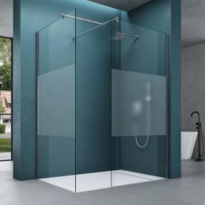 Mai&mai - Pare Douche &agrave; L'italienne avec Deux Parois de Douche Fixes 90x120, Verre de S&eacute;curit&eacute; Tremp&eacute; de 8mm Rev&ecirc;tement Nano Easy Clean Bremen1MS-T