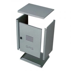 Coffret de compteur de gaz en tôle galvanisée h50 l40 p24