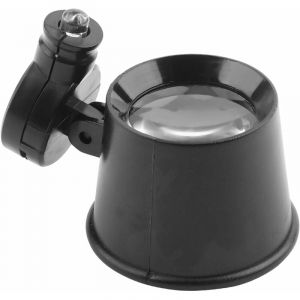 Aougo - Oeil de loupe 10X, loupe Simple en Verre léger, lumière led Forte résistance aux Chocs Bonne Transparence pour horloger bijoutier