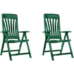 Blanes Fauteuil Multipositions, Extérieur Set 2 Vert Foncé - Garbar
