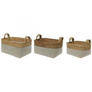 Kaemingk - Panier en feutrine Large 40 cm. Pi&egrave;ce unique