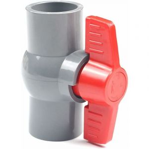 Vanne &agrave; boisseau sph&eacute;rique en PVC, valve en plastique U-PVC, connecteurs droits pour contr&ocirc;le et arr&ecirc;t du d&eacute;bit (&phi;32 mm)
