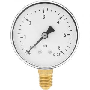 Dpzo - 1/4'NPT 0-6 bar Manomètre de pression d'eau d'air Manomètre à montage latéral pour l'instrument de cadran d'huile d'air d'eau
