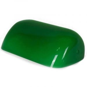 Verre de Couleur Verte Couvercle de la mpe Banquier- la mpe Banquier Abat-Jour en Verre Abat-Jour