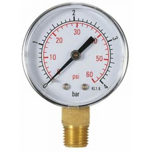 DEESSE SHOP - Manom&egrave;tre de pression d'eau Manom&egrave;tre de piscine 60PSI 1/4 NPT Montage inf&eacute;rieur, Filetage en pouces &Eacute;chelles m&eacute;caniques Manom&egrave;tre de