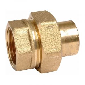 Raccord union laiton droit à souder - f 1'1/2 - diamètre 32 mm - 340GC