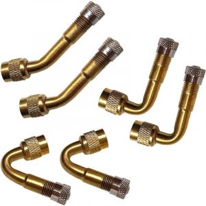 6 Pièces Prolongateur de Valve Pneu avec Adaptateur Raccord - Extension à 45°, 90°, 135° - Embout de Gonflage Coudé pour Voiture, Camion, Moto, Vélo,
