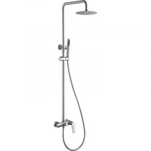 Mice Collection - Barre de douche extensible &agrave; levier unique en acier inoxydable. Colonne de douche - Robinetterie de salle de bain avec douchette et