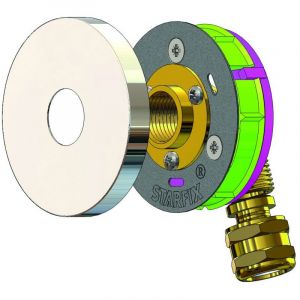 Sortie de cloison starfix mono per à compression Ø16 - F1/2 (15/21) coudée Anquier