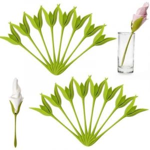 16 Pcs Porte-serviettes de Table Fleur Art Créatif Service de Table Décoration Fête Anniversaire Mariage Porte-serviettes