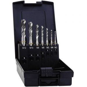 Exact - 05112 Set de tarauds pour machine 7 pi&egrave;ces m&eacute;trique coupe &agrave; droite din 371 hss forme b 1 set C93331