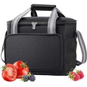 Sac Isotherme 15L, Glaci&egrave;re Souple Isotherme, Sac Picnic Pliable, Grande Capacit&eacute;, Imperm&eacute;able, Sac R&eacute;frig&eacute;rant &agrave; Repas, D&eacute;jeuner, Bureau, &eacute;cole,