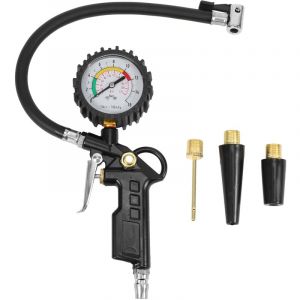 Gonfleur de Pneu ManomèTre Voiture 220 psi avec Compresseur D'Air pour Voitures Motos VéLos