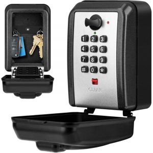 (Gris)Boite a Clefs Securisee Exterieur Grande Boite &agrave; Cl&eacute; Murale Etanche Boite &agrave; Clef a Code 12 Chiffres R&eacute;sistant aux Intemp&eacute;ries Cofre Fort a Cle