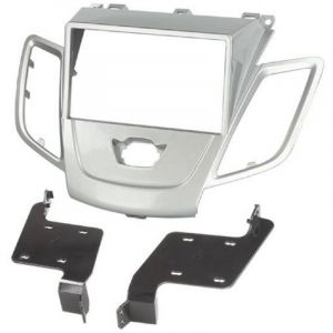 Adnauto - Facade autoradio KA948 2Din compatible avec Ford Fiesta 08-13 - Sans Ecran - Argent