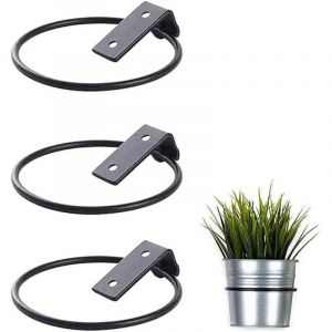 Lot de 3 Support Mural pour Pot de Fleur,Support de pot de Fleur Pliable en M&eacute;tal, mur de Support de pot de Fleur Ext&eacute;rieur de Jardin &agrave; la Maison