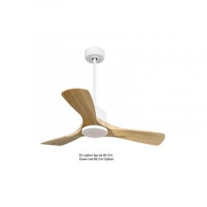 Klassfan - Modulo Ventilateur de plafond pour chambres blanc et bois massif clair 10 &agrave; 25 m&sup2; KLDC4SlimP6Sw