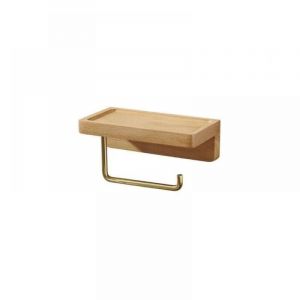 Parkside - Hêtre) Porte Papier Toilette Double Installation Bois Massif Hêtre Dérouleur Support Papier wc Mural Auto-adhésif Coins Arrondis Porte
