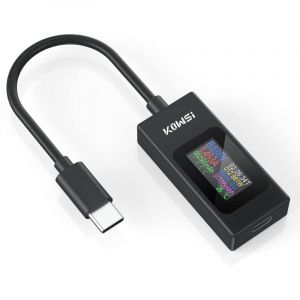 Testeur USB C Multim&egrave;tre, Appareil de Mesure Voltm&egrave;tre 4-30V 0-6.5A Type C Testeur de Tension et de Courant Amp&egrave;rem&egrave;tre Wattm&egrave;tre Capacit&eacute;