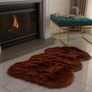 Coussin Si&egrave;ge Fausse Peau Mouton Doux 60x90 cm D&eacute;coration Contemporaine Canap&eacute; Chaise Terrasse Int&eacute;rieur Ext&eacute;rieur