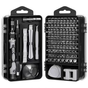 Ensemble de tournevis de pr&eacute;cision 115 en 1 Ensemble d'outils de m&eacute;canique de pr&eacute;cision Mini tournevis Ensemble de tournevis magn&eacute;tiques pour