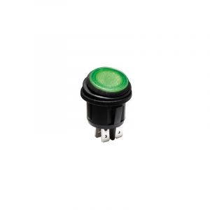 Interrupteur À Bascule Illuminé - Vert - 2p Dpst On-Off, 12v Velleman R13244bg/led