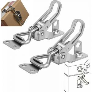 Loquet Bascule Fer en métal,2 Pièces Loquet à Bascule Métal,Fermeture Levier,Pas de Rouille,Fixation Solide,Pince Loquet Loquet Bascule,pour Fixation