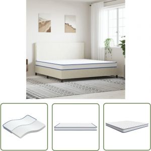 The Living Store - Matelas en mousse à mémoire de forme 200 x 180 x 17 cm - Matelas Memoire De Forme - Matelas Confort - Matelas Double - Literie