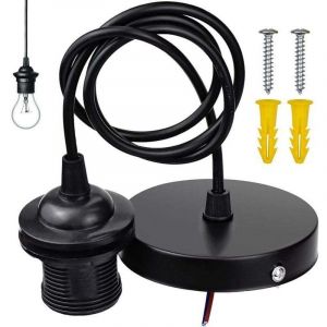 Monture Suspension Cable Suspension Luminaire E27 Porte Lampe Suspension Suspendue Accessoires avec 1m C&acirc;ble pour Bar Caf&eacute; Magasin de V&ecirc;tements