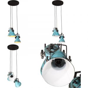 Lampe suspendue 25 w bleu délavé 30x30x100 cm E27 - Lampe Suspension - Lampadaire - Luminaire Suspendu - Éclairage Intérieur - Décoration Intérieure