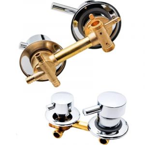 Mitigeur Cabine De Douche, 1pc 3 Voies Sortie Cabine De Douche, Mitigeur Douche d'eau Filetage/Intubation, pour Cabine Ou Hammam Intubation 12-12.5cm