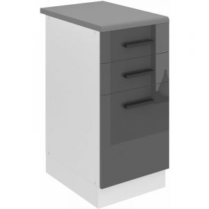 Meuble Cuisine Bas avec Plan de Travail sdsz i Meubles de Cuisine - Taille: 51,6 x 40 x 85 cm i Petit Meuble Cuisine - 2 Tiroirs, 1 Porte i Couleur :