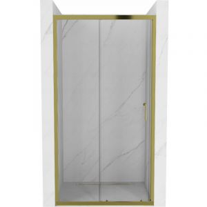 Mexen - Apia porte de douche coulissante 130 cm, transparent, dor&eacute; - 845-130-000-50-00