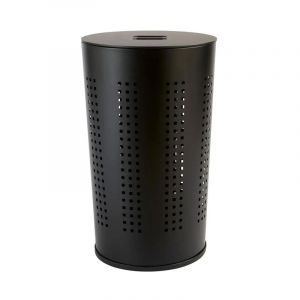 5five Simply Smart - Corbeille &agrave; Linge en M&eacute;tal 'Glass' 45L Noir