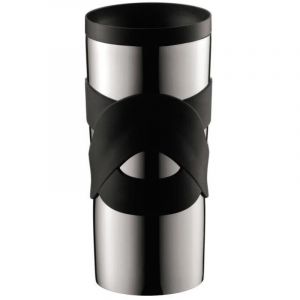 Mug de voyage isotherme Bodum Travel Mug - Inox double paroi - Couvercle a vis herm&eacute;tique - 0.35 l - Noir