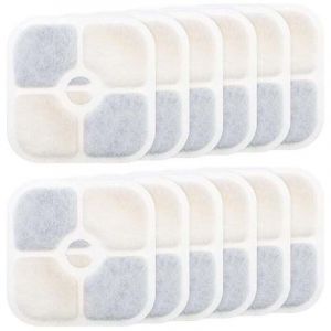 Filtres de fontaine &agrave; eau 12 pi&egrave;ces - pour Catit PIXI 43717 - Filtre &agrave; charbon actif - Haute qualit&eacute; - Purifiant - Recharge - Filtres de fontaine