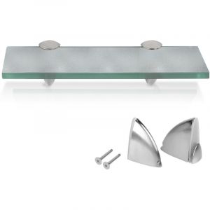 Randaco Panneau d'&eacute;tag&egrave;re, Tablette Murale, &eacute;tag&egrave;re en verre, Meuble de rangement Verre Satin&eacute;e 30 x 10 cm