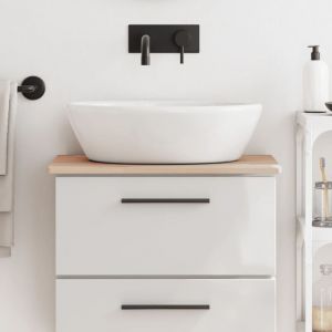 Maisonchic - Meuble sous vasque, Comptoir de salle de bain 60x40x1,5 cm bois massif de hêtre CON266295 design in