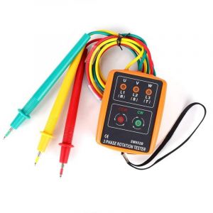 Testeur de Phase Triphasé, SM-852B 60V 600V AC 20Hz-400Hz Testeur de Rotation à 3 Phases Indicateur Testeur de Rotation de Phases