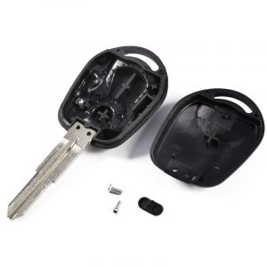 Jeffergarden Shell &agrave; Cl&eacute; Distante,Coque pour cl&eacute; de Voiture - pour cl&eacute; de Voiture SsangYong Actyon Kyron Rexton - 2 Boutons