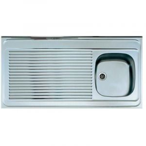 [JAMAIS UTILISE] Evier &agrave; Poser 120cm MODERNA Lavelli 1 Cuve et 1 Egouttoir Inox - EPAZ120G00