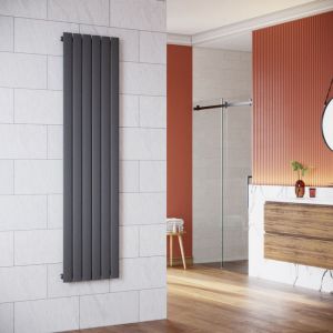Sonni - Radiateur eau chaude en acier Conception murale Vertical Radiateur chauffage central 1800x465mm Panneau Unique Anthracite (804W)