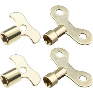 4pcs Clé de Robinet Clé de Vanne de Radiateur 6mm 7mm Clés d'ouverture Carrées Bouton d'eau Interrupteur Clé Multifonctionnelle Outil de Plombier