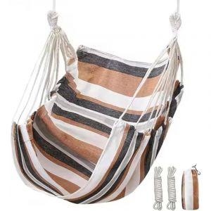 Lit suspendu - Balancelle &eacute;tudiante - Coton - Int&eacute;rieur/Ext&eacute;rieur - 100 x 130 cm