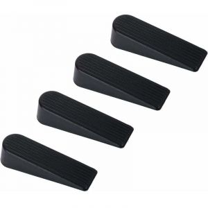 ZVD-Cale Porte， 4 Pack Arr&ecirc;t Cale de Porte Caoutchouc Mise A Niveau Arret de Porte, 100% Silicone, Non Toxique, Non Odeur, Noir