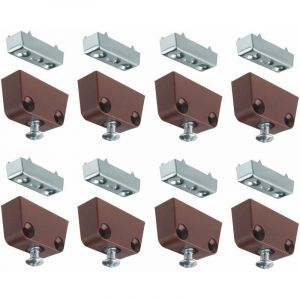 Cyclingcolors &ndash; Lot de 8 ferrures d'assemblage marron &ndash; Connecteurs &agrave; visser pour bois &ndash; Fixation meuble, &eacute;tag&egrave;re, porte, panneau &ndash; Assemblage solide
