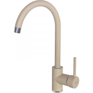 Deante Robinet de cuisine - Haute - Couleur sable - &Eacute;cologique, silencieux, pratique