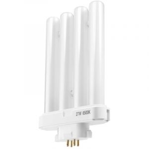 220V 27W 4 Rang&eacute;Es de Broches 6500K Double-H Quad Tube Compact Fluorescent Lamp Light Bulb