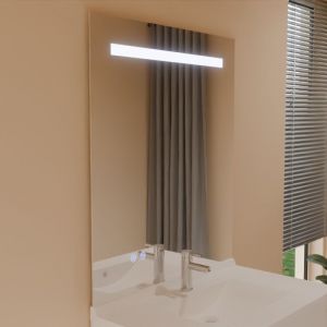 Miroir lumineux ELEG PLUS 90x105 cm - LED r&eacute;glable, antibu&eacute;e, interrupteur sensitif