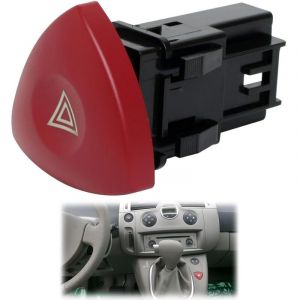 Applicable Bouton Warning Trafic 2, Interrupteur de feux de détresse 4 broches, Bouton Warning, Interrupteur Feux de détresse pour Espace Laguna 2